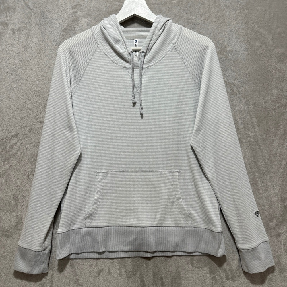 Kuhl Womens Stripe Hooded Pullover Sweatshirt Green Style 4096 Size M
